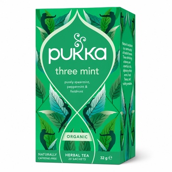 Pukka Organic Three Mint Tea 20 sachet pack 32g