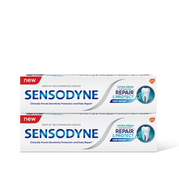 Sensodyne Repair & Protect Extra Fresh Toothpaste 2X75ml