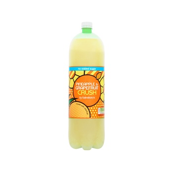 Sainsburys No Added Sugar Pineapple And Grapefruit Crush 2 ltr