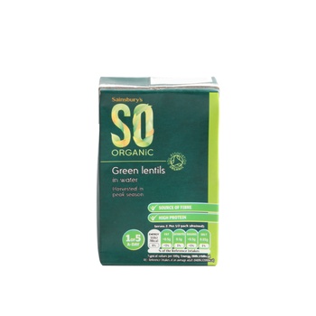 Sainsburys So Organic Green Lentils 380gm