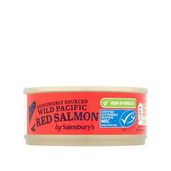 Sainsburys Wild Pacific Red Salmon 105g