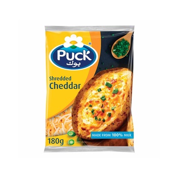 Puck Shredded Cheddar Cheese 180g
