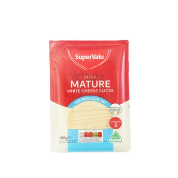 Supervalu Mature White Slice Reduce Fat 180g