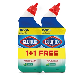 Clorox Toilet Cleaner Fresh Scent Disinfecting Toilet Bowl Cleaner with Bleach Kills Germs and Removes Stains 709ml