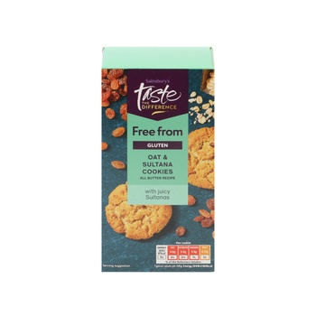 Sainsburys Free From Oat And Sultana Cookies Taste the Difference 150g