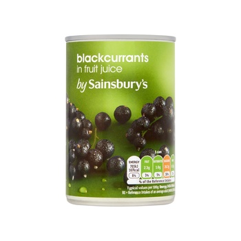 Sainsburys Blackcurrants In Fruit Juice 290g