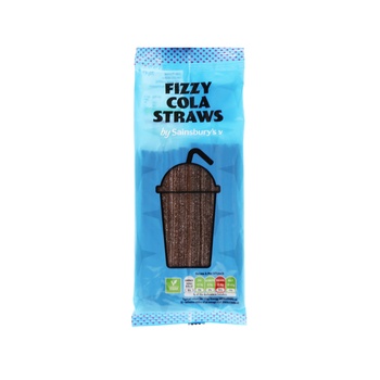 Sainsburys Fizzy Cola Straws 70g