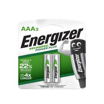Energizer 2 AAA Recharge Power Plus Batteries 22g