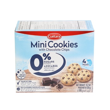 Cuetara Mini Cookies With Choc Chips 0% Sugar