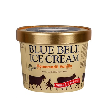 Blue Bell Homemade Vanilla Ice Cream 1.89ltr