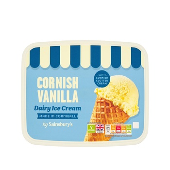 Sainsburys Cornish Dairy Ice Cream 2 ltr