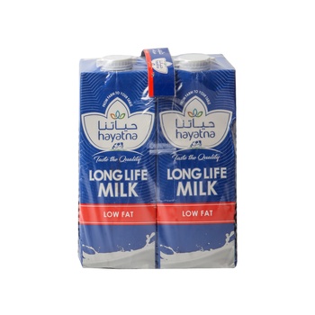 Hayatna UHT Low Fatmllk 1ltr Pack of 4