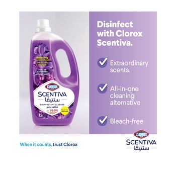 Clorox Scentiva Multipurpose Disinfectant Floor Cleaner 1.5 ltr Tuscan Lavender