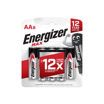 Energizer Max AA Alkaline Battery (Pack 8)