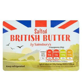 Sainsburys British Salted Butter 250g