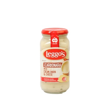 Leggos Pasta Sauce Carbonara With Cream Onion And Cheese 490g