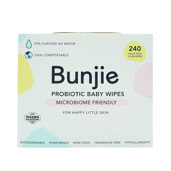 Bunjie Baby Multipack Wipes 3x80 Sheets