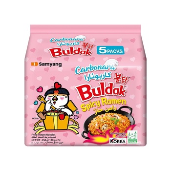 Samyang Buldak Carbonara Spicy Fried Instant Noodles 5x130g