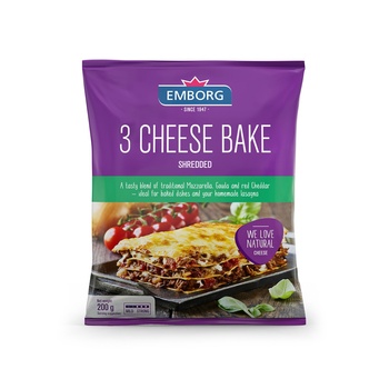 Emborg 3 Cheese Bake Shredded 200g
