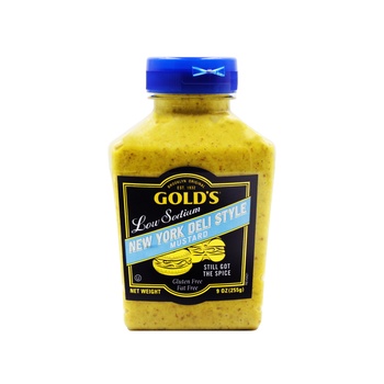 Golds New York Deli Mustard Less Salt 9oz