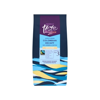 Sainsburys Taste The Difference Fairtrade Colombian Ground Decaff Coffee 227g