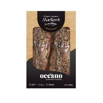 Oceano Pepper Smoked Mackerel Fillet 250g