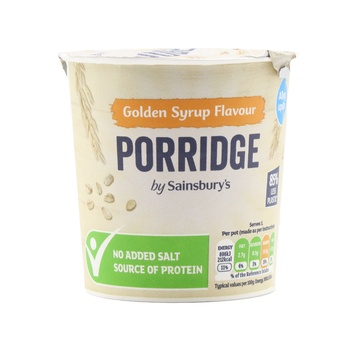 Sainsburys Golden Syrup Porridge Pot 57g