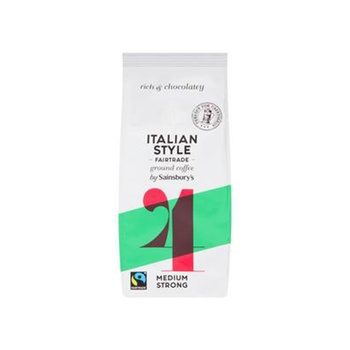 Sainsbury's Fairtrade Italian Style Coffee Strength 4 227g