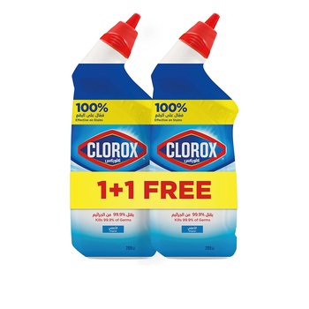 Clorox Toilet Cleaner Fresh Scent Disinfecting Toilet Bowl Cleaner with Bleach Kills Germs and Removes Stains 709ml