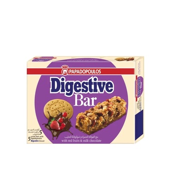 Papadopoulos Digestive Bar With Red Fruits and Milk Chocolate Mp5X28g