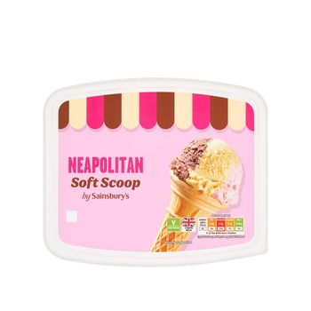 Sainsburys Neapolitan Soft Scoop 2 ltr