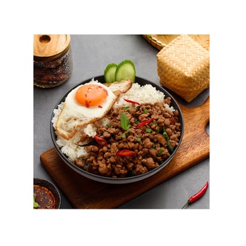 Goodness Foods Prepack Thai Basil Chicken With Jeera Rice And Egg 350g