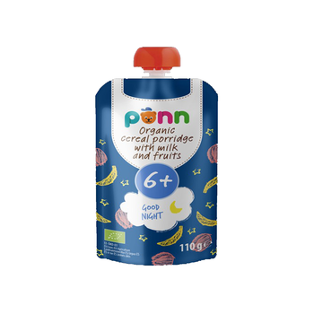 Salvest Ponn Organic Cereal Porridge With Milk and Fruits 110g