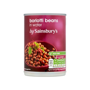 Sainsburys Borlotti Beans In Water 400g