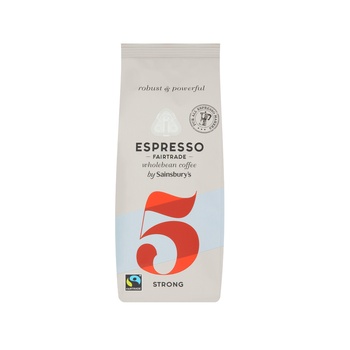 Sainsburys Espresso Fairtrade Coffee Beans Sainsburys 227g
