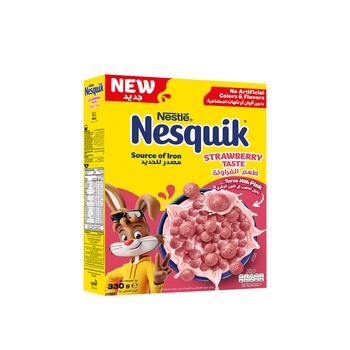 Nestle Nesquik Strawberry Breakfast Cereal 330g