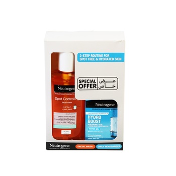 Neutrogena Hydro Boost Water Gel + Spot Controlling Facial Wash