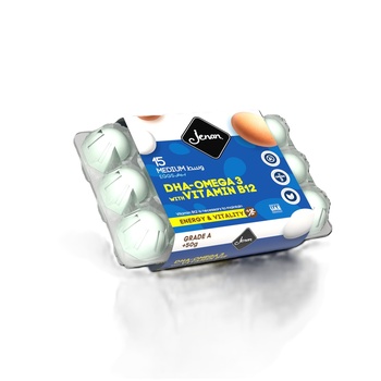 Jenan Dha Omega 3 With Vitamin B12 Medium Eggs 15 Pieces