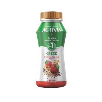 Activia Greek Yoghurt StrawberryBlack Seeds & Cereal 180ml