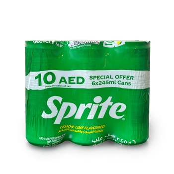Sprite 6 x 245ml Can @ 10 aed