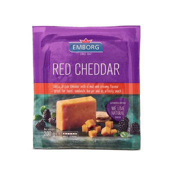 Emborg Cheddar Mild Coloured Portion 200g