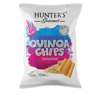 Hunters Gourmet Quinoa Chips Peruvian Pink Salt 75g