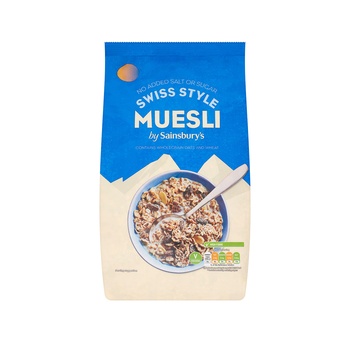 Sainsburys Swiss Style Muesli No Added Sugar or Salt 1kg