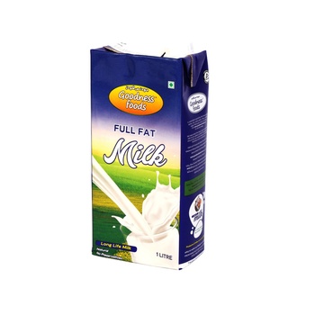 Goodness Food Uht Milk Full Fat 1ltr