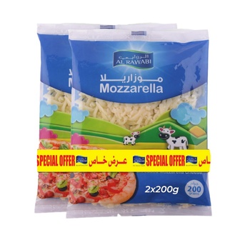 Alrawabi Shredded Mozzarella 2X200g