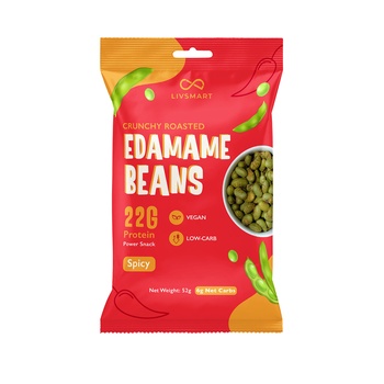 Livsmart Crunchy Roasted Edamame Beans Spicy 52g