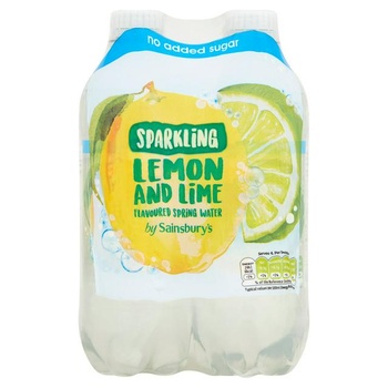 Sainsburys Sparkling Lemon And Lime Flavored Spring Water 500ml