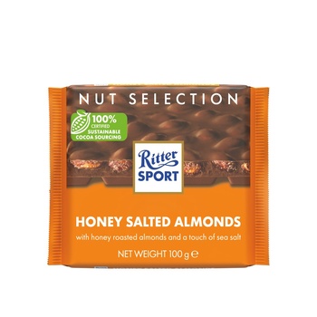 Ritter Sport Honey Salted Almonds Chocolate 100g