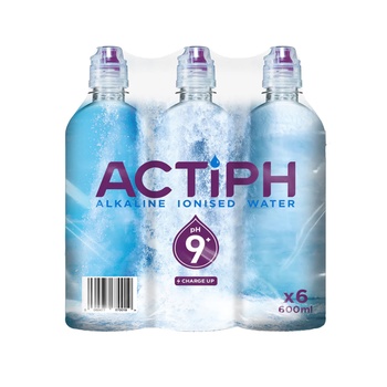 Actiph Alkaline Ionised Water 6x600ml