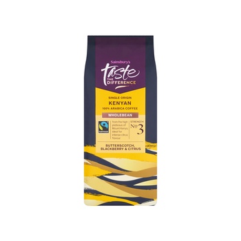 Sainsburys Taste The Difference Kenyan Fairtrade Coffee Beans 227g